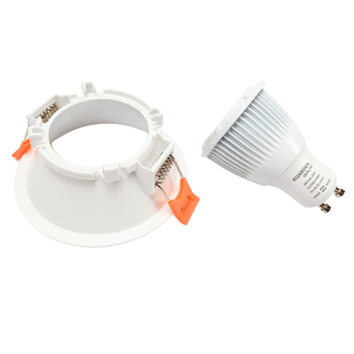 Aro Circular Fijo GU10 Blanco Mate 75mm