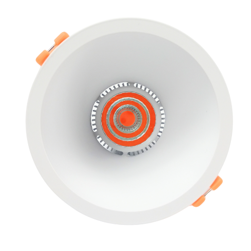 Aro Circular Fijo GU10 Blanco Mate 85mm