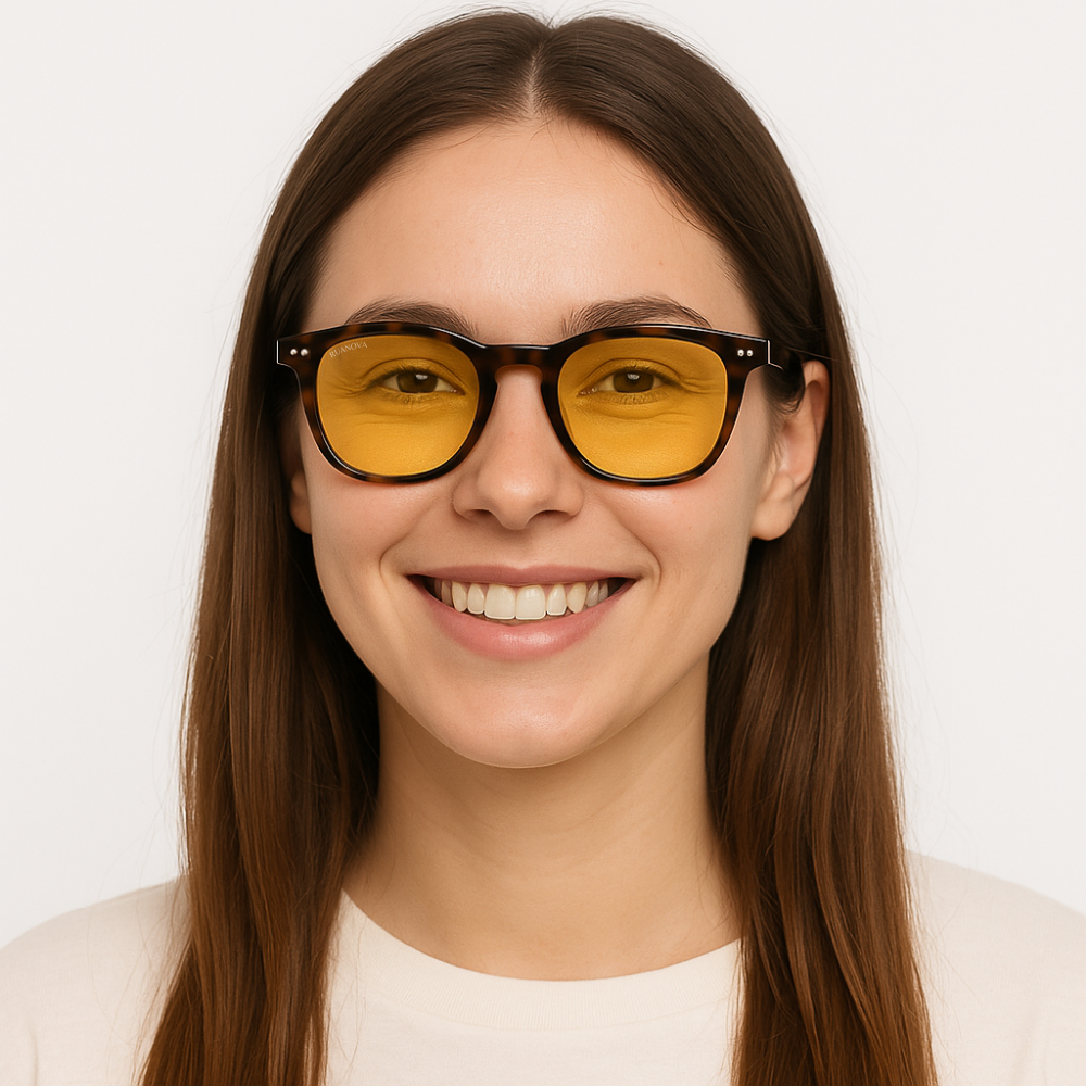Lentes Amarillas Carey Bloqueo Luz Azul – Mejora tu Sueño y Salud