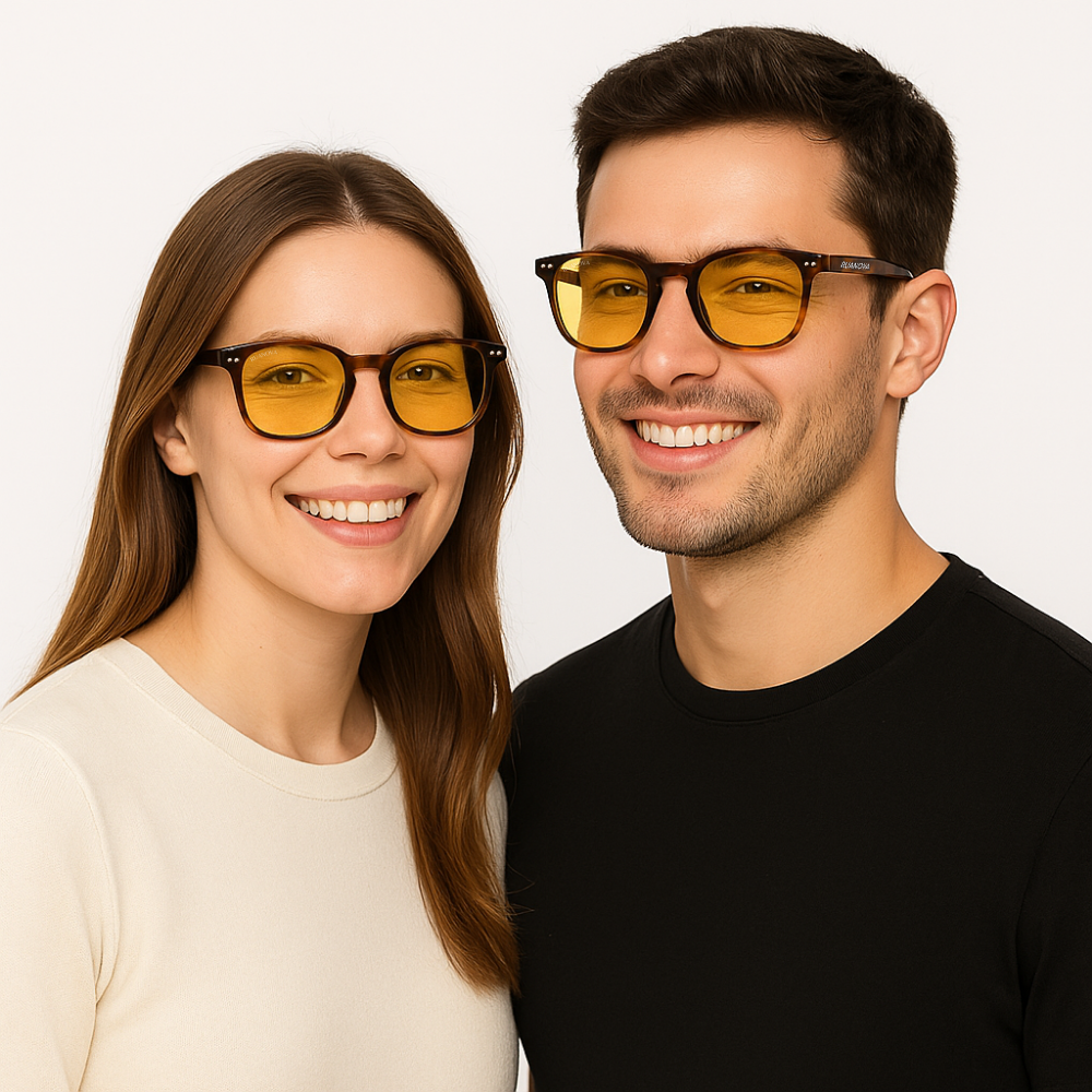 Lentes Amarillas Carey Bloqueo Luz Azul – Mejora tu Sueño y Salud