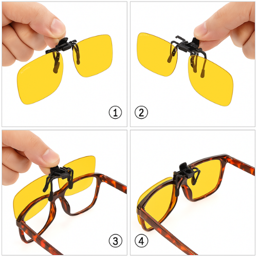 Clip Lentes Amarillas Gafas Graduadas – Bloqueo Luz Azul