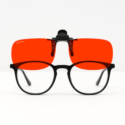 Clip Lentes Rojas Gafas Graduadas – Bloqueo Luz Azul
