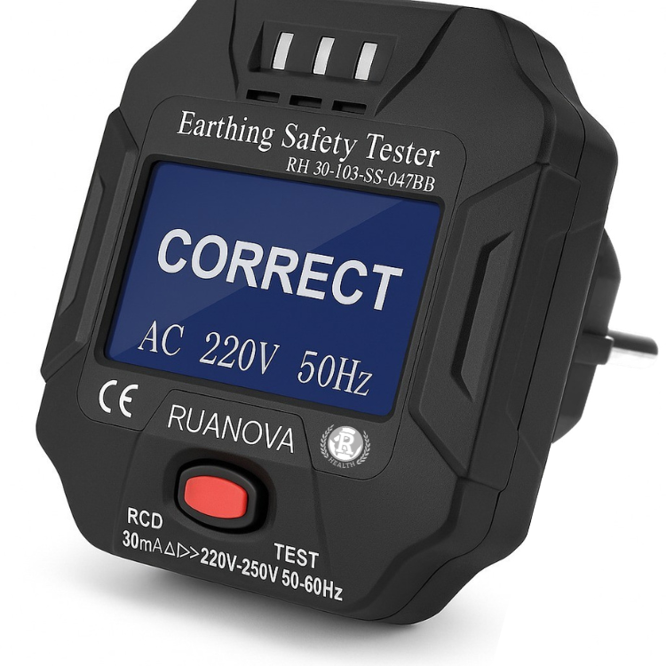 Comprobador Digital de Toma Tierra Grounding