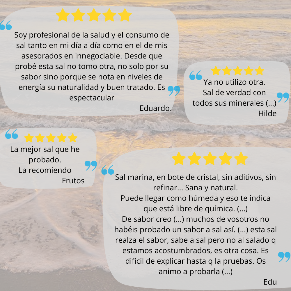 Sal de Mar Real Evaporada SIN refinar NI adulterar