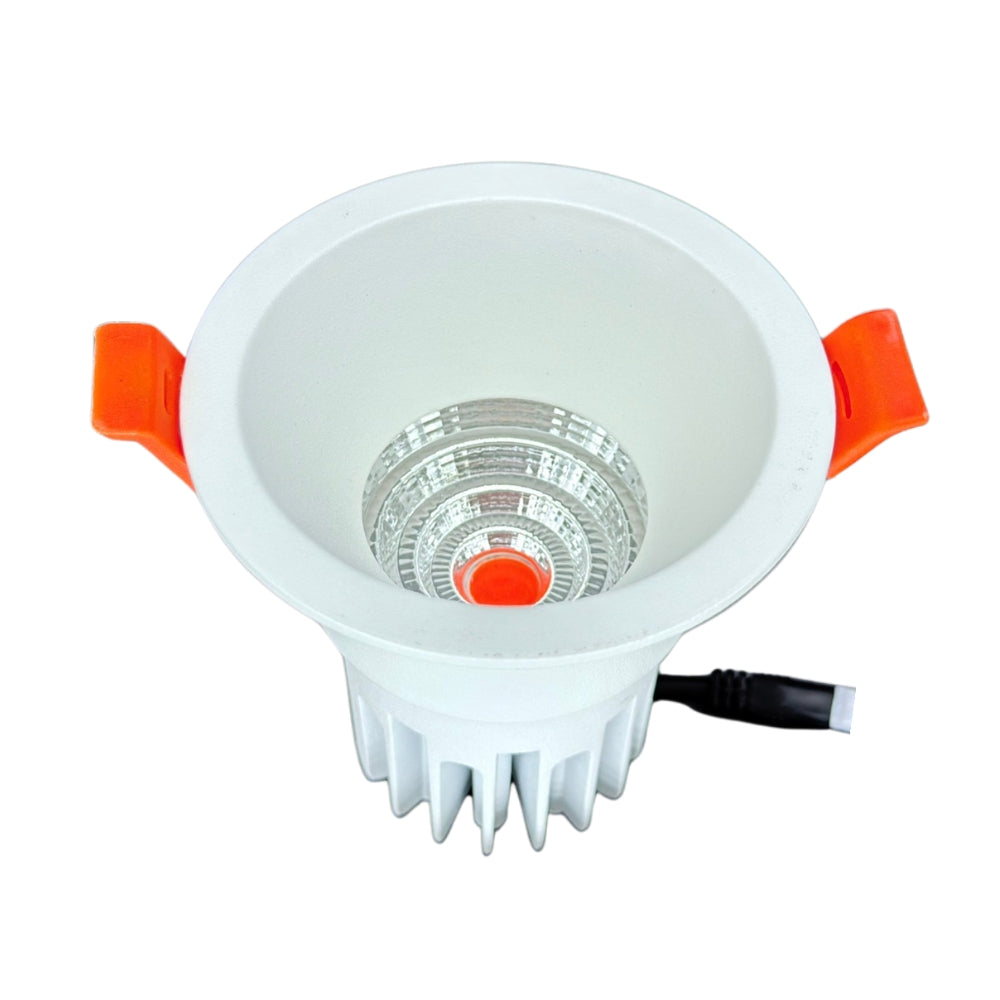 BIO LED Ceiling Spotlight, Orange Light 1800K, Flicker FREE - Recessed, Cutout Ø 75mm