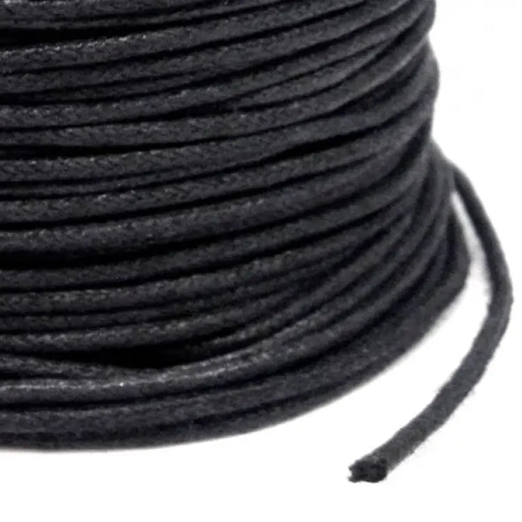 Cordel De Repuesto Collares: Cuero Natural Nylon Y Algodón Orgánico / Negro