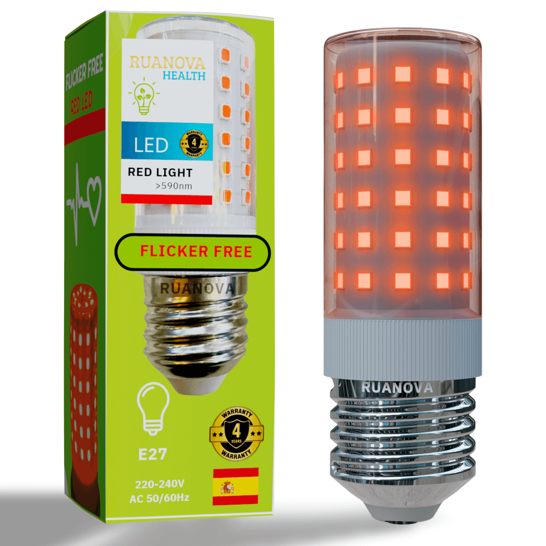 Bombilla BIO LED Luz Roja Flicker FREE - E27