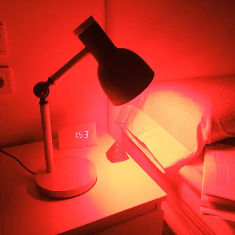 Lámpara De Mesa Diseño. Madera 100% Real. Ideal Para Lectura Con Luz Roja