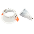Anneau circulaire fixe GU10 blanc mat 75 mm