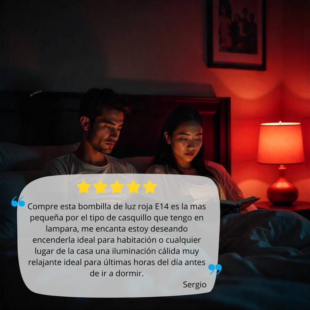 Ampoule LED BIO rouge sans scintillement (pas de scintillement)