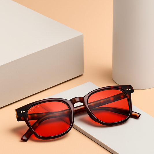 Lentes Rojas Carey Bloqueo Luz Azul – Mejora tu Sueño y Salud