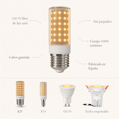 Bombilla BIO LED Luz Naranja 1800K Flicker FREE - E27