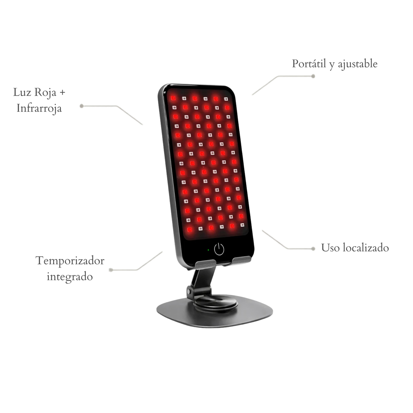 Panneau de luminothérapie rouge et infrarouge portable