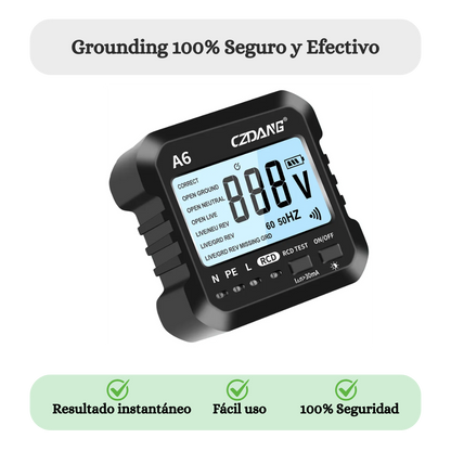 Comprobador Digital de Toma Tierra Grounding