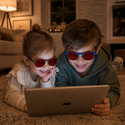 Lunettes rouges pour enfants - Filtre anti-lumière bleue pour enfants