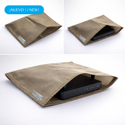 Bolsa Protectora WiFi de Plata | Reduce la Radiación Regulando la Potencia del Router