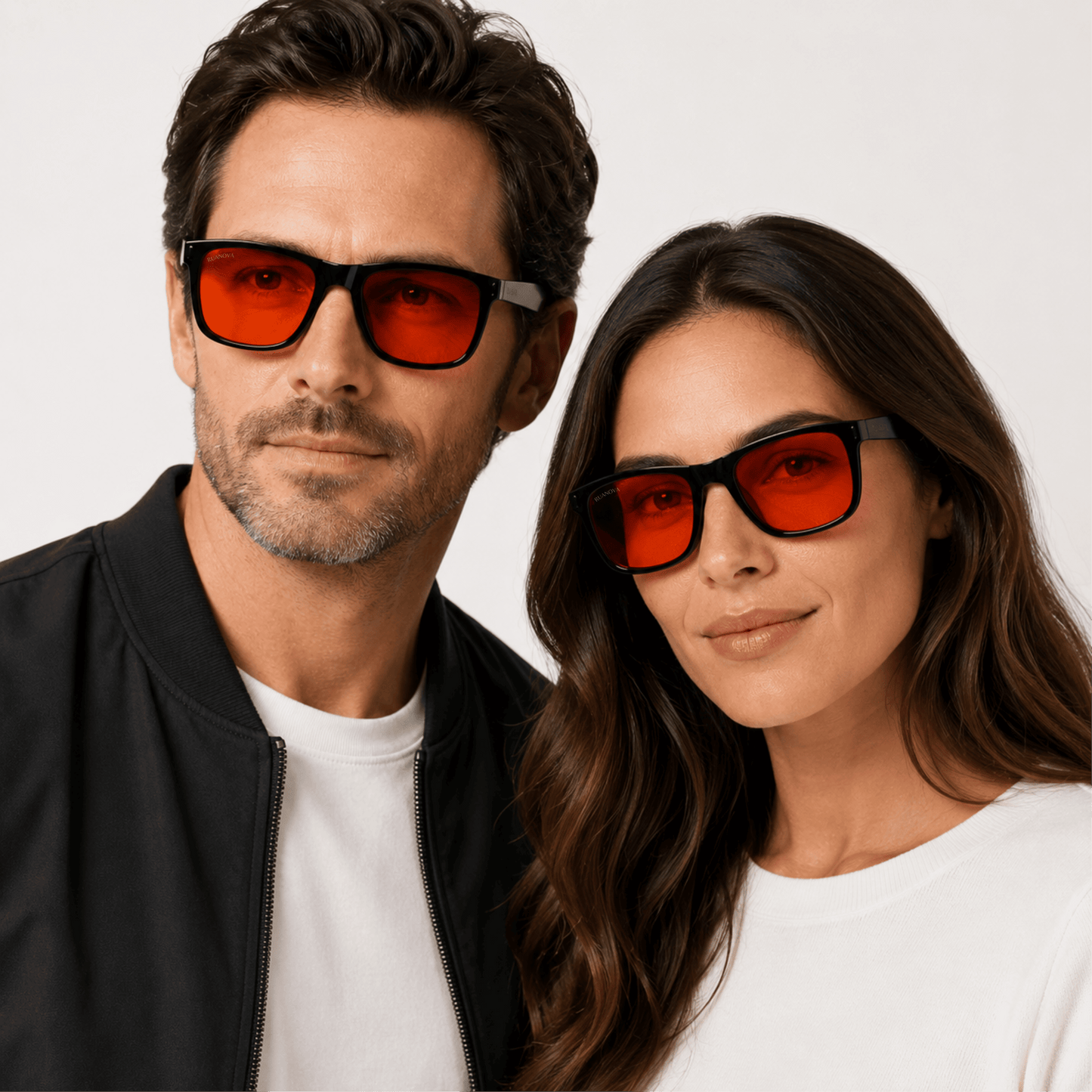 Lentes Rojas Ébano: Bloqueo Luz Azul – Mejora tu Sueño y Salud