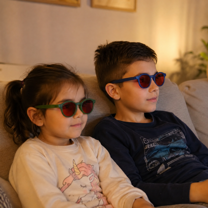 Lunettes rouges pour enfants - Filtre anti-lumière bleue pour enfants