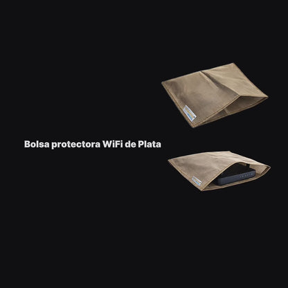 Bolsa Protectora WiFi de Plata | Reduce la Radiación Regulando la Potencia del Router