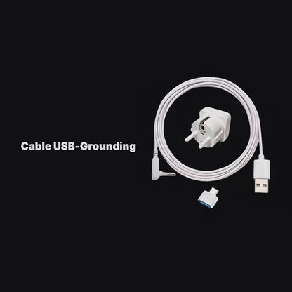 Câble de mise à la terre USB | Mettez vos appareils à la terre (prise + adaptateur USB-C)