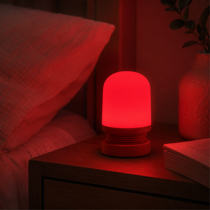 Veilleuse tactile rouge/ambre à lumière crépusculaire