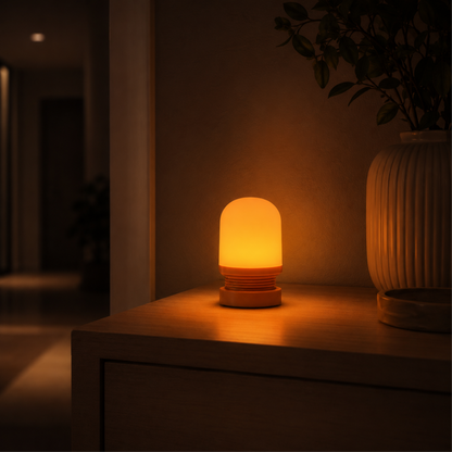 Veilleuse tactile rouge/ambre à lumière crépusculaire