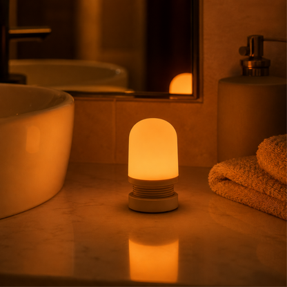 Veilleuse tactile rouge/ambre à lumière crépusculaire
