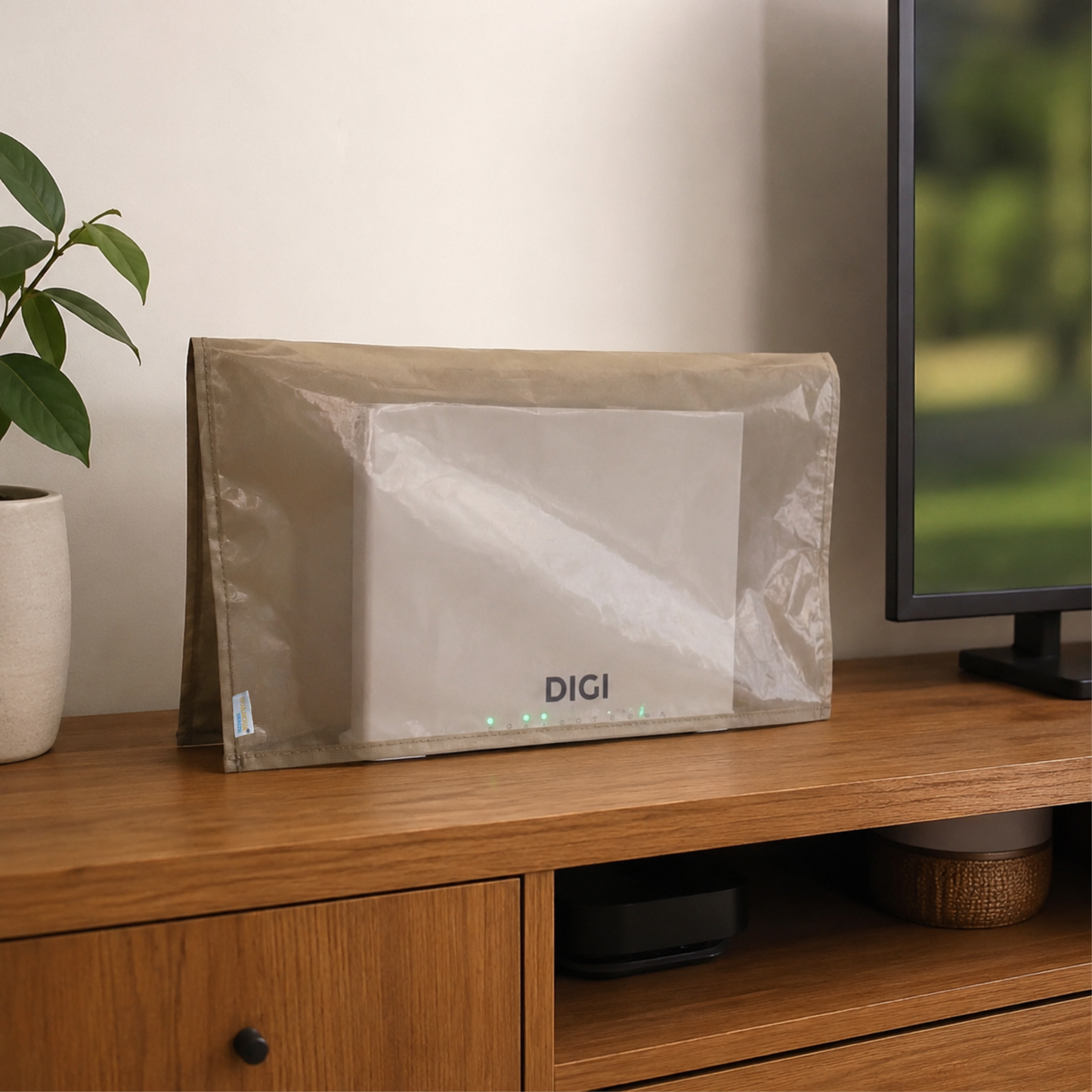 Protection de routeur Wi-Fi en tissu argenté véritable - Limiteur de puissance