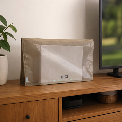 Protection de routeur Wi-Fi en tissu argenté véritable - Limiteur de puissance